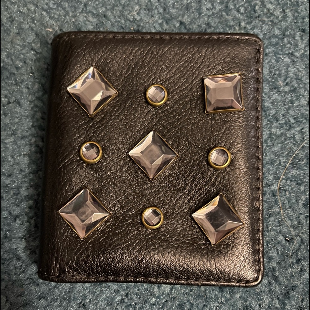 Fossil leather sequin wallet